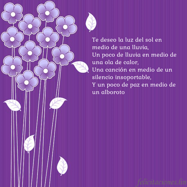 Tarjeta con flores violetas