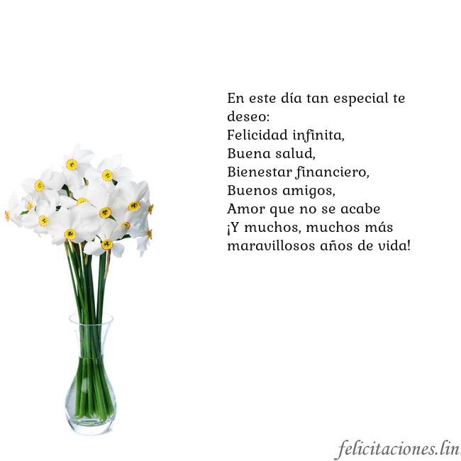 Tarjeta con narcisos