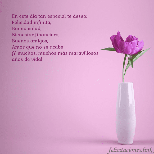 Postal electrónica con peonía en jarrón