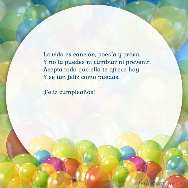 Tarjeta con muchos globos de colores