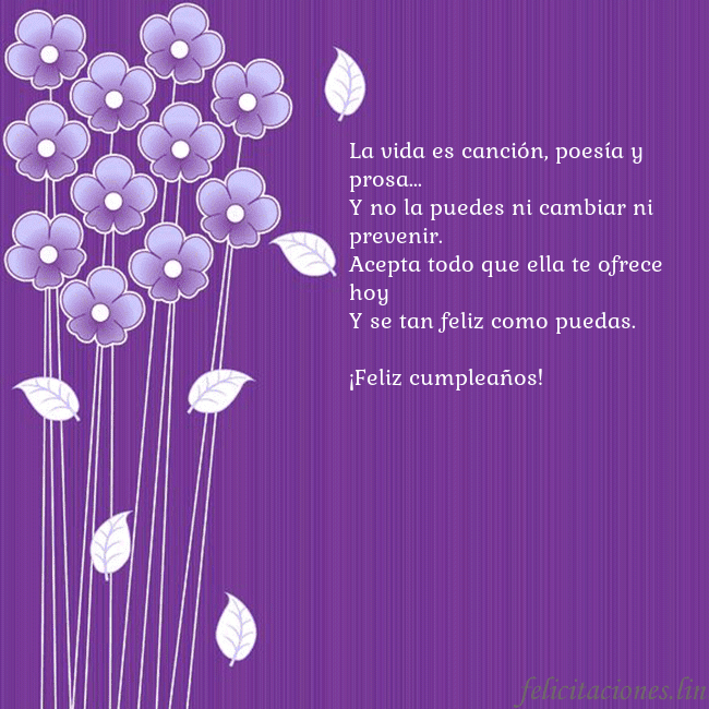 Tarjeta con flores violetas