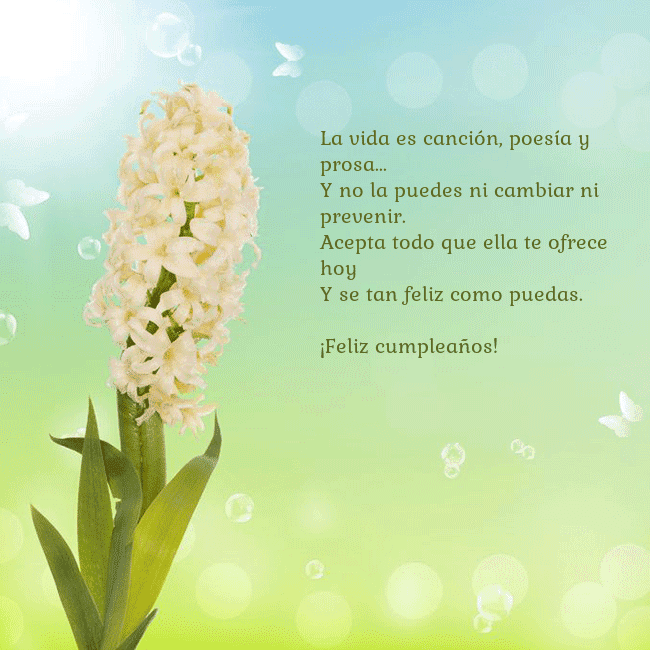 Tarjeta con jacinto