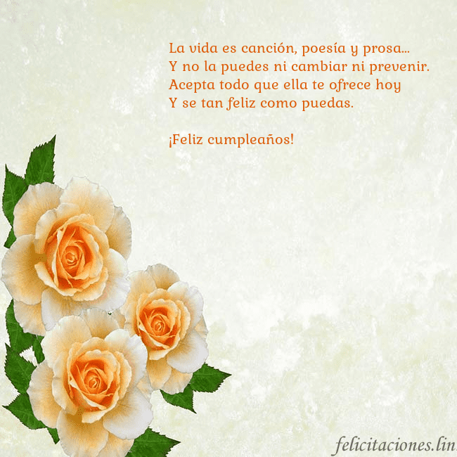 Tarjeta de cumpleaños con rosas amarillas