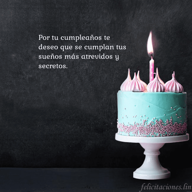 Tarjeta de cumpleaños con pastel y vela