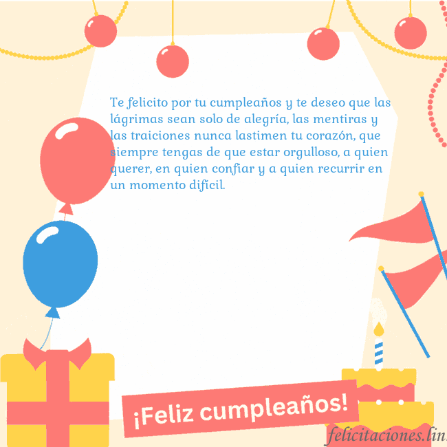 Tarjeta de cumpleaños animada con pastel Te felicito por tu cumpleaños y te deseo que las l Tarjeta de cumpleaños animada con pastel