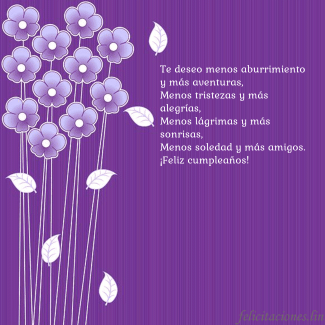 Tarjeta con flores violetas