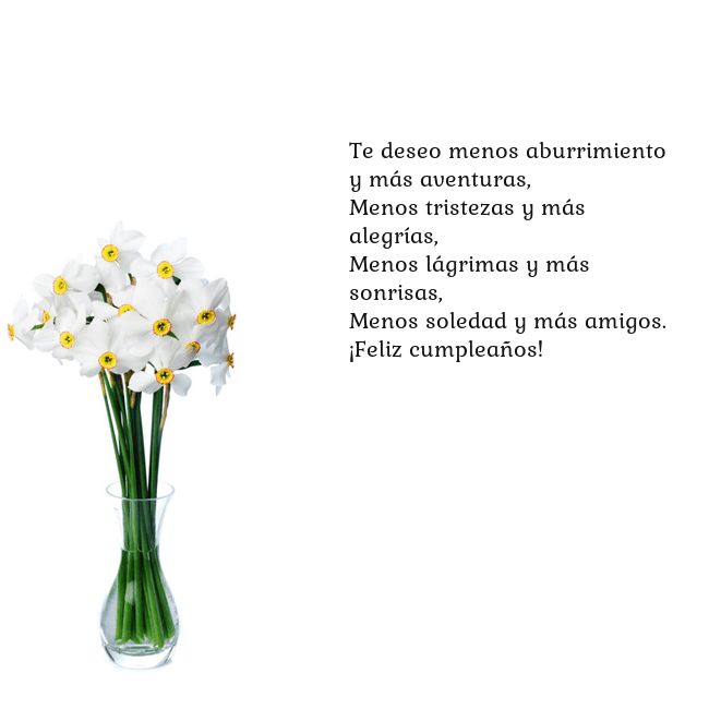 Tarjeta con narcisos