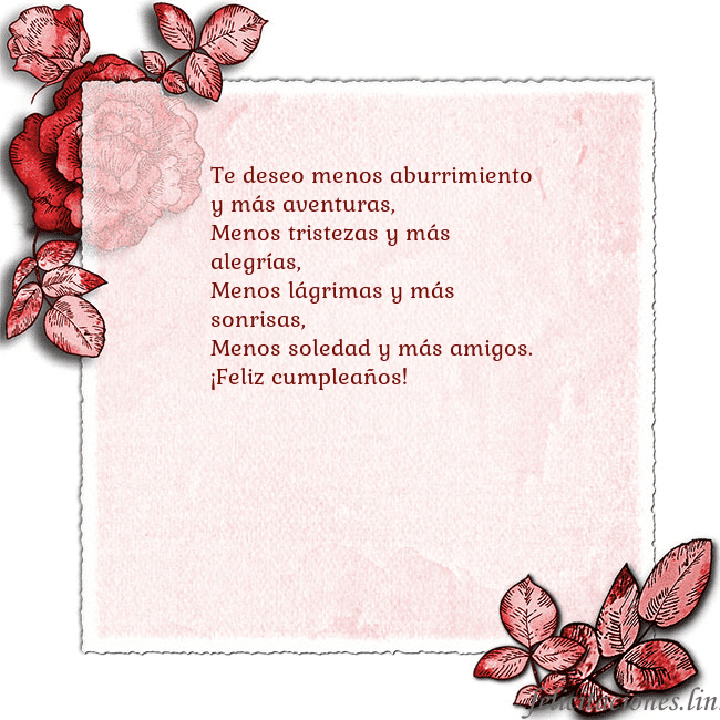 Tarjeta de cumpleaños vintage con rosas rojas