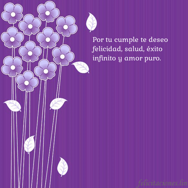 Tarjeta con flores violetas