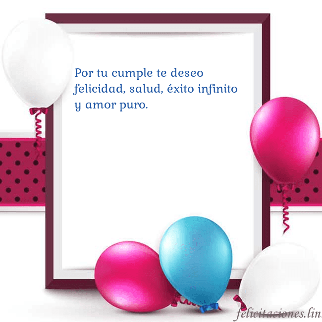 Tarjeta con globos