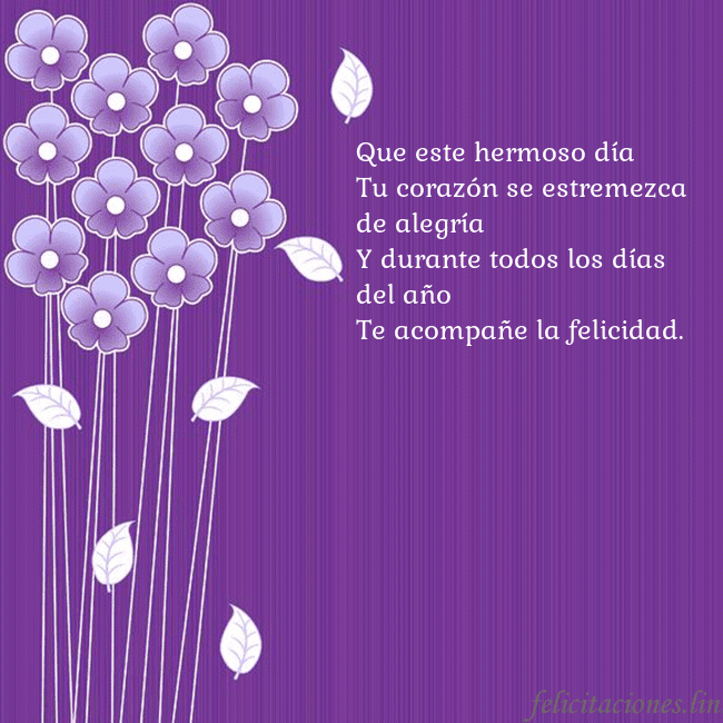 Tarjeta con flores violetas