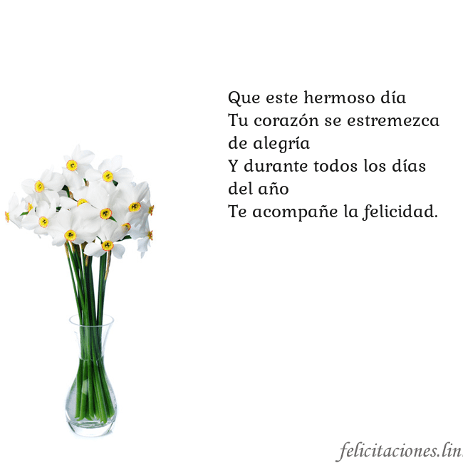 Tarjeta con narcisos