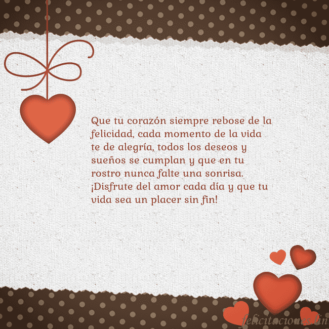 Tarjeta con corazones Que tu corazón siempre rebose de la felicidad, cad Tarjeta con corazones