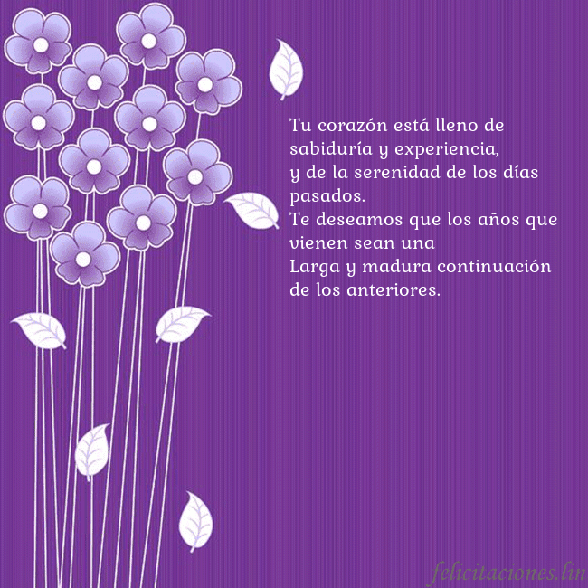 Tarjeta con flores violetas