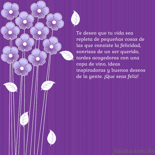 Tarjeta con flores violetas