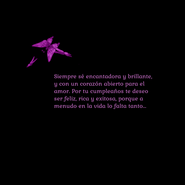 Tarjeta de cumpleaños con mariposas volando