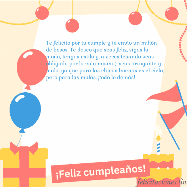 Tarjeta de cumpleaños animada con pastel Te felicito por tu cumple y te envío un millón de Tarjeta de cumpleaños animada con pastel