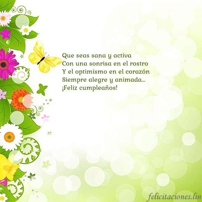Tarjeta con flores y mariposas