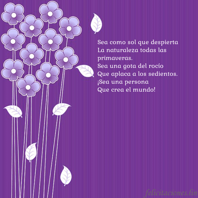 Tarjeta con flores violetas