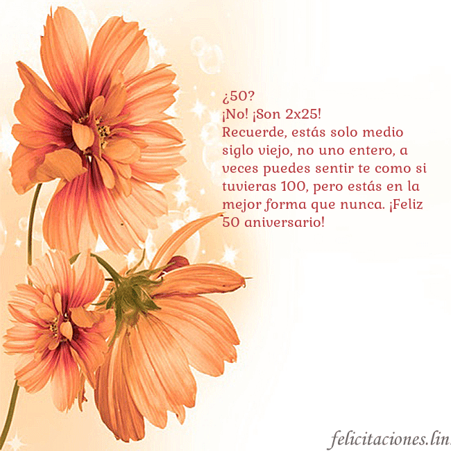 Tarjeta con flores naranjas