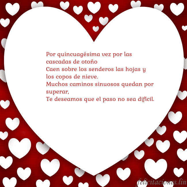 Tarjeta con un gran corazón Por quincuagésima vez por las cascadas de otoño
Ca Tarjeta con un gran corazón