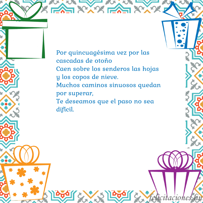 Tarjeta con regalos Por quincuagésima vez por las cascadas de otoño
Ca Tarjeta con regalos