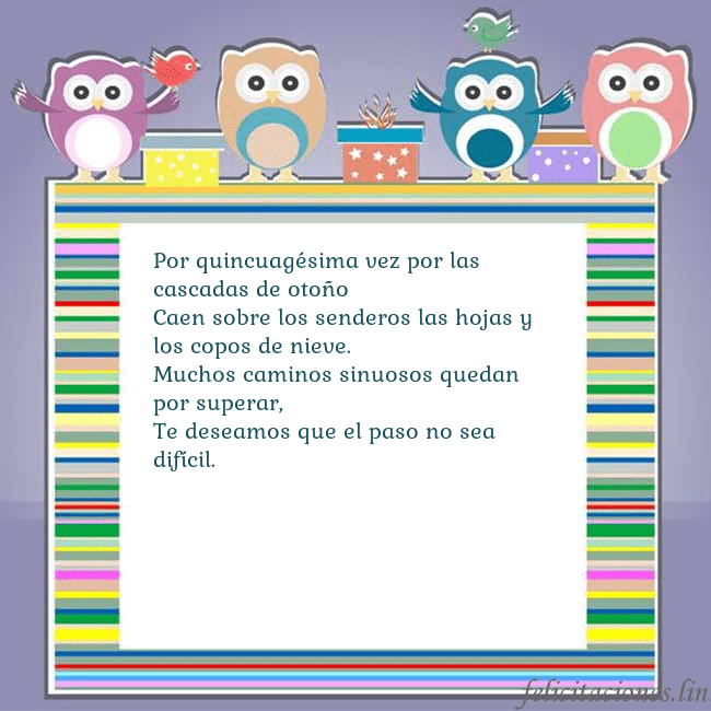 Tarjeta con búhos