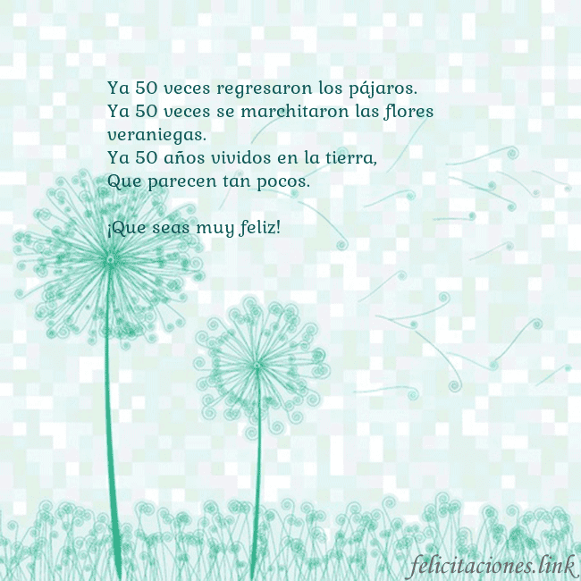 Tarjeta con dientes de león Ya 50 veces regresaron los pájaros.
Ya 50 veces se Tarjeta con dientes de león