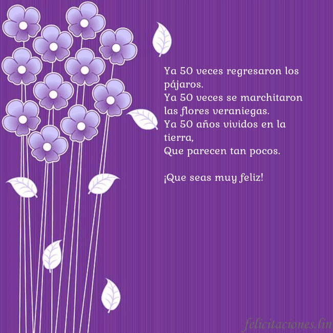 Tarjeta con flores violetas