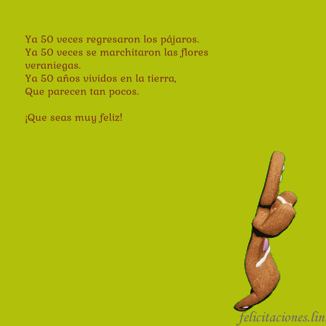 Postal electrónica animada con pan de jengibre bailando