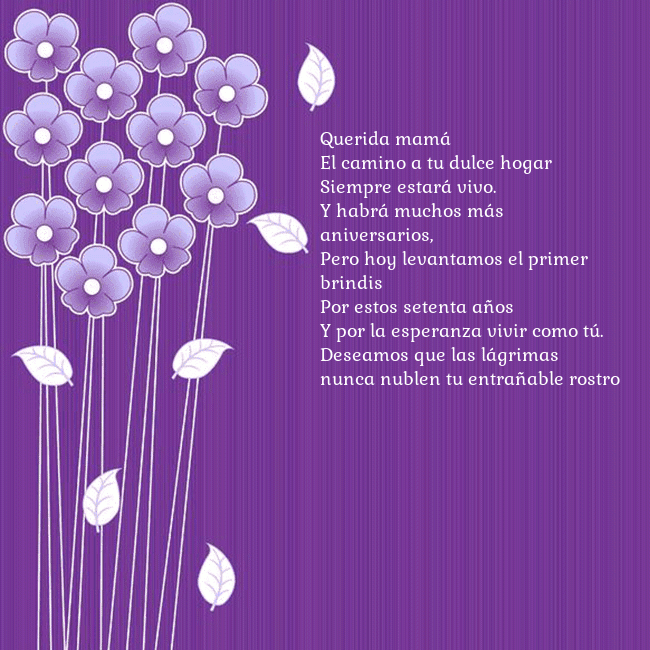 Tarjeta con flores violetas