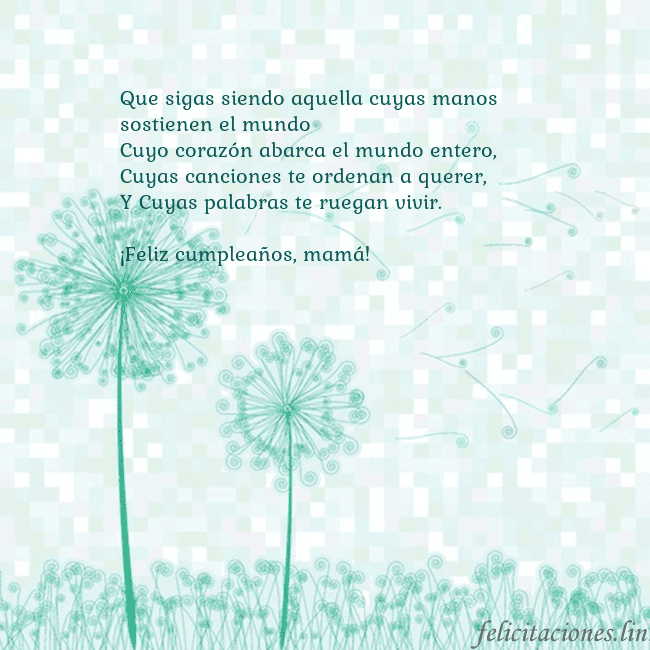 Tarjeta con dientes de león Que sigas siendo aquella cuyas manos sostienen el Tarjeta con dientes de león