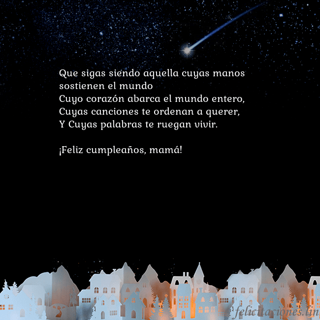 Tarjeta negra con un cometa Que sigas siendo aquella cuyas manos sostienen el Tarjeta negra con un cometa