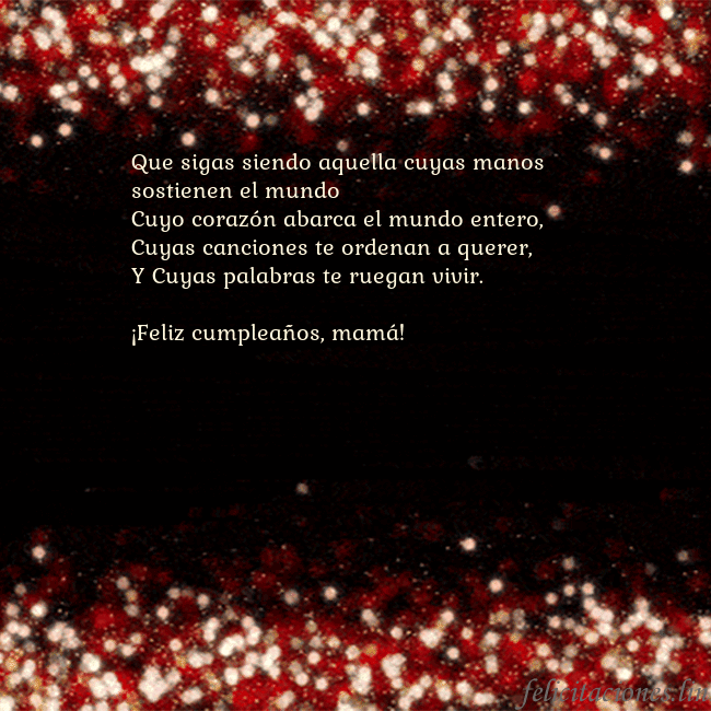 Postal animada intermitente negro-rojo Que sigas siendo aquella cuyas manos sostienen el Postal animada intermitente negro-rojo