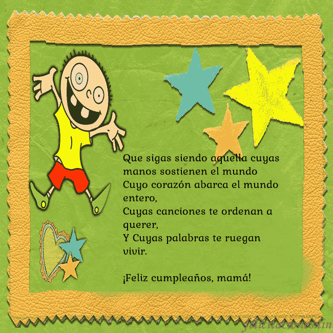 Tarjeta de cumpleaños con un chico divertido Que sigas siendo aquella cuyas manos sostienen el Tarjeta de cumpleaños con un chico divertido