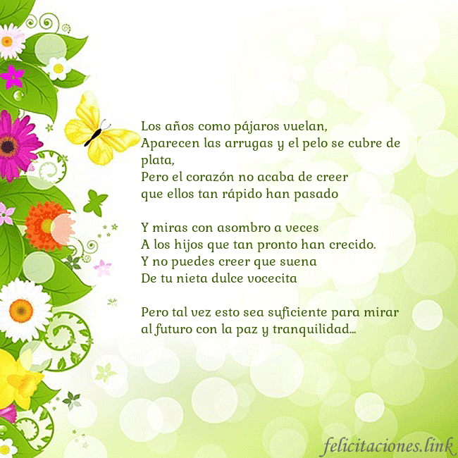 Tarjeta con flores y mariposas