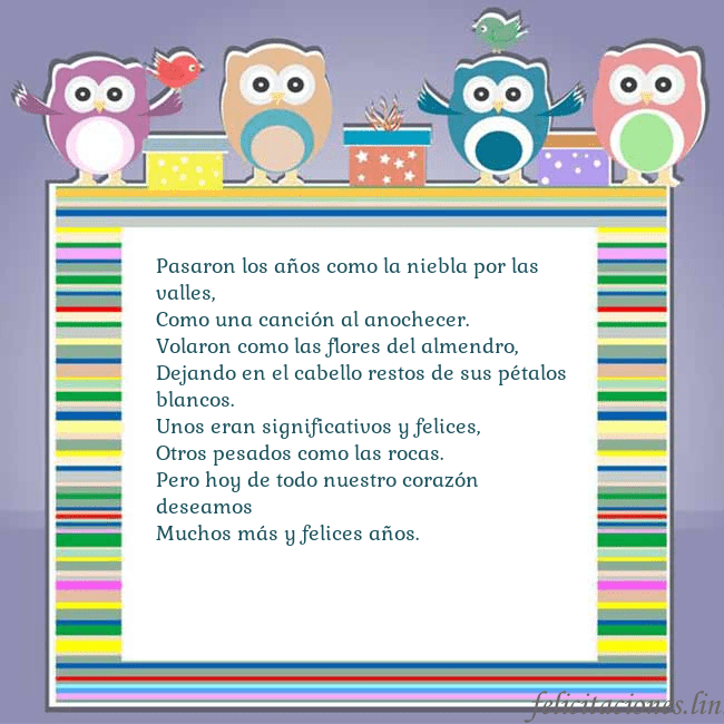 Tarjeta con búhos