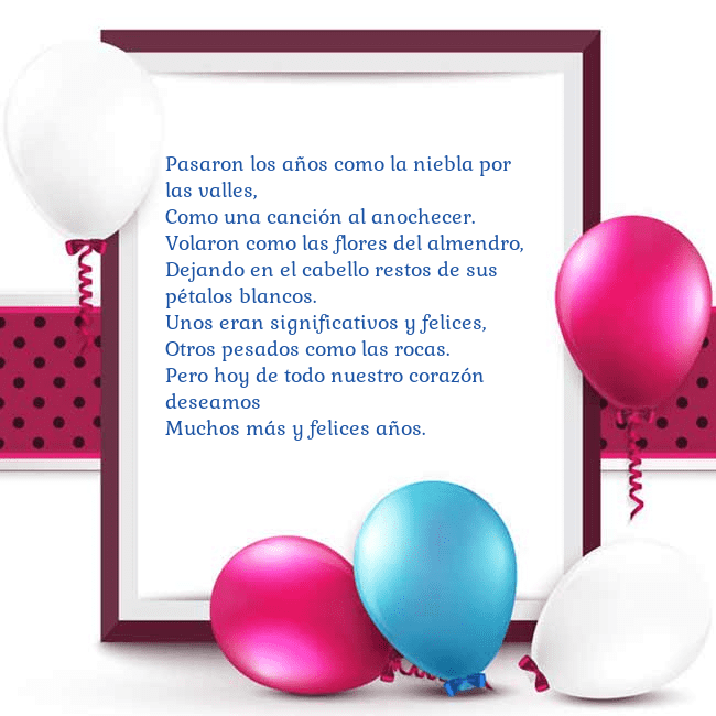 Tarjeta con globos