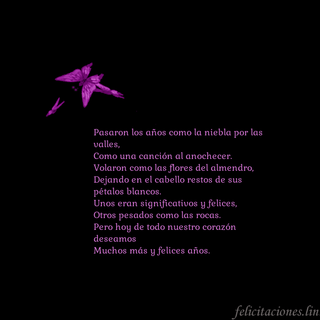 Tarjeta de cumpleaños con mariposas volando