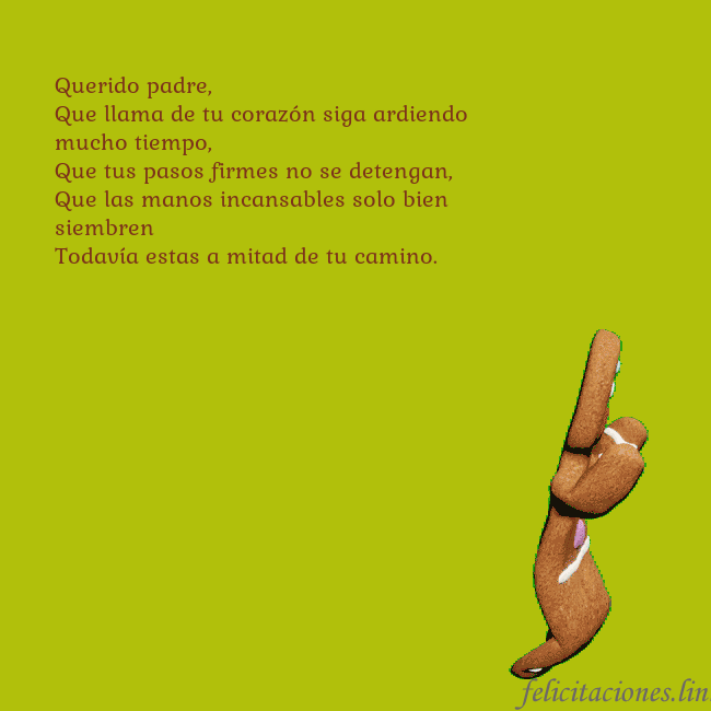 Postal electrónica animada con pan de jengibre bailando