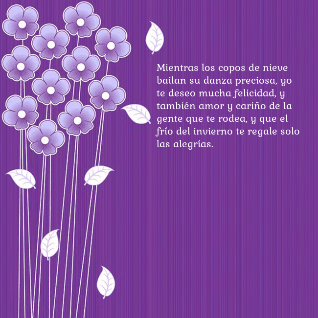 Tarjeta con flores violetas