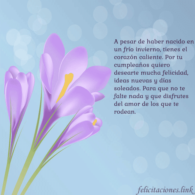 Tarjeta con crocus