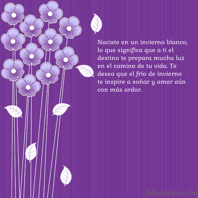 Tarjeta con flores violetas