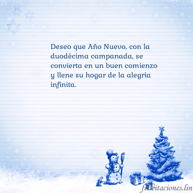 Tarjeta con un muñeco de nieve azul y un árbol de Navidad
