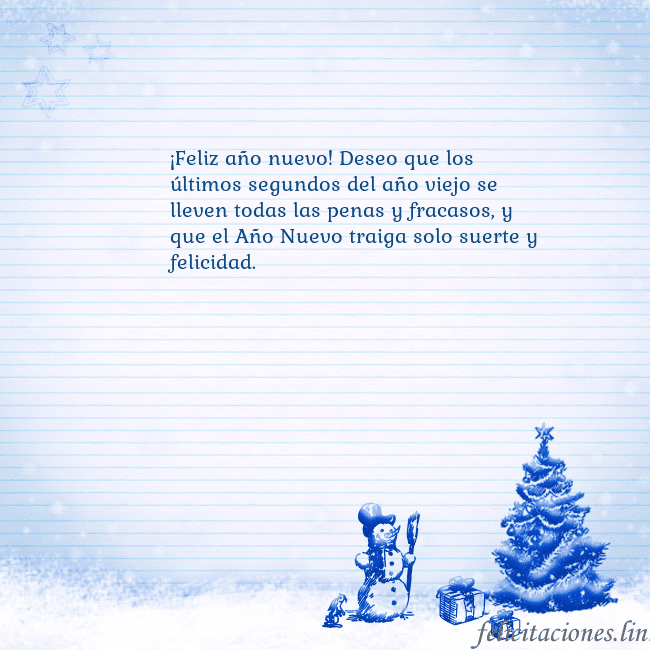 Tarjeta con un muñeco de nieve azul y un árbol de Navidad