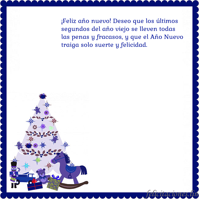 Tarjeta de felicitación con un árbol de Navidad y El Cascanueces