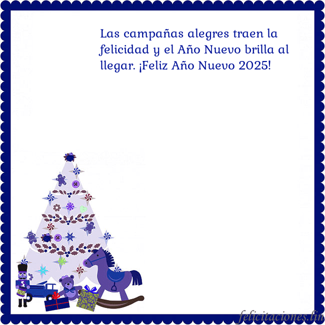 Tarjeta de felicitación con un árbol de Navidad y El Cascanueces