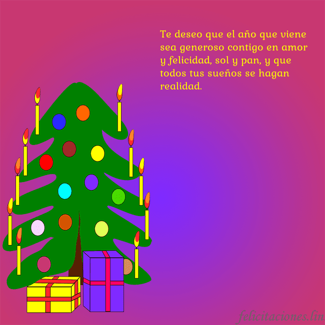 Tarjeta de felicitación brillante con un árbol de Navidad pintado