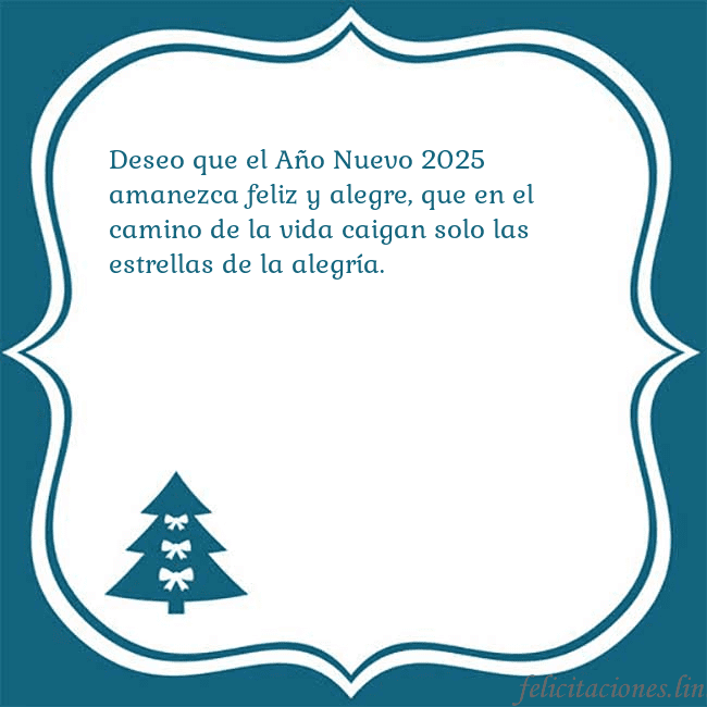 Tarjeta con un árbol de Navidad azul