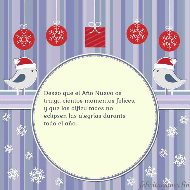 Tarjeta con pájaros navideños